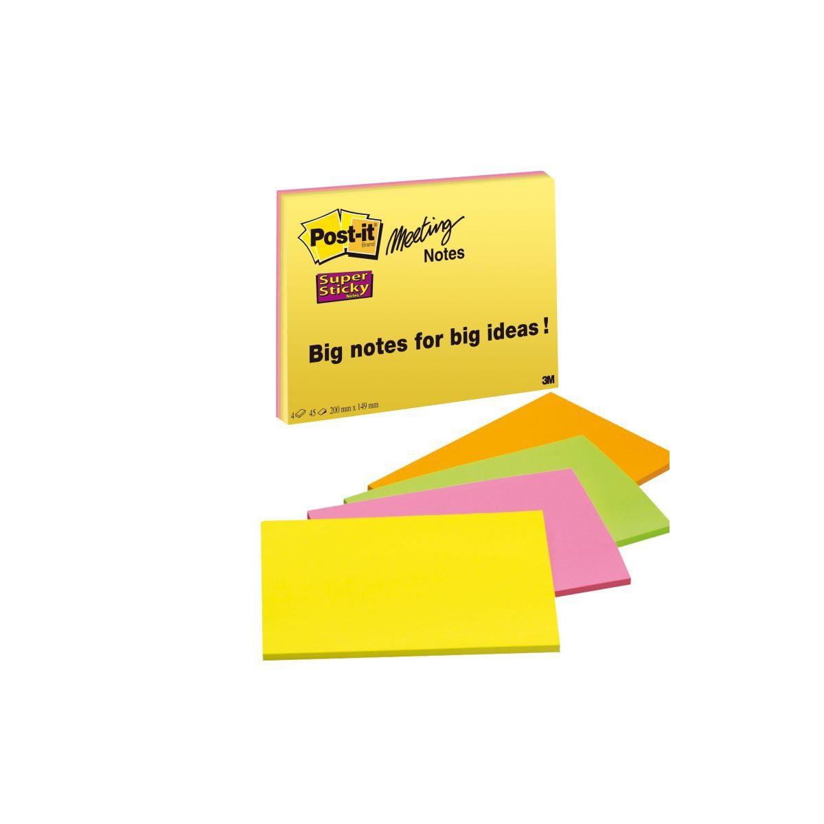 3M 6845-SSP pouch autoadesiva Rettangolo Multicolore 45 fogli Autoadesivo