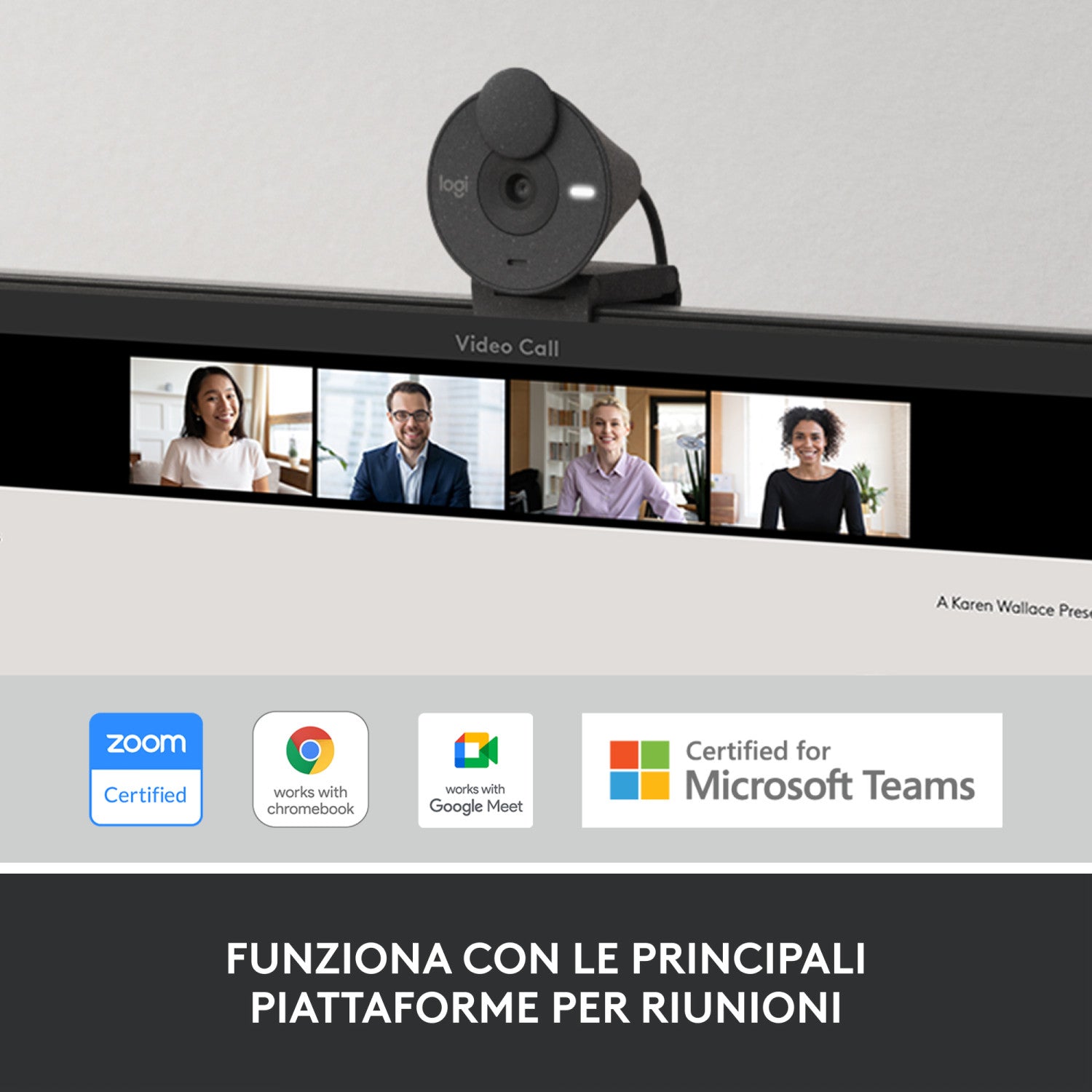 Logitech Brio 300 Webcam 2 MP 1920 x 1080 Pixel USB-C Grafite
