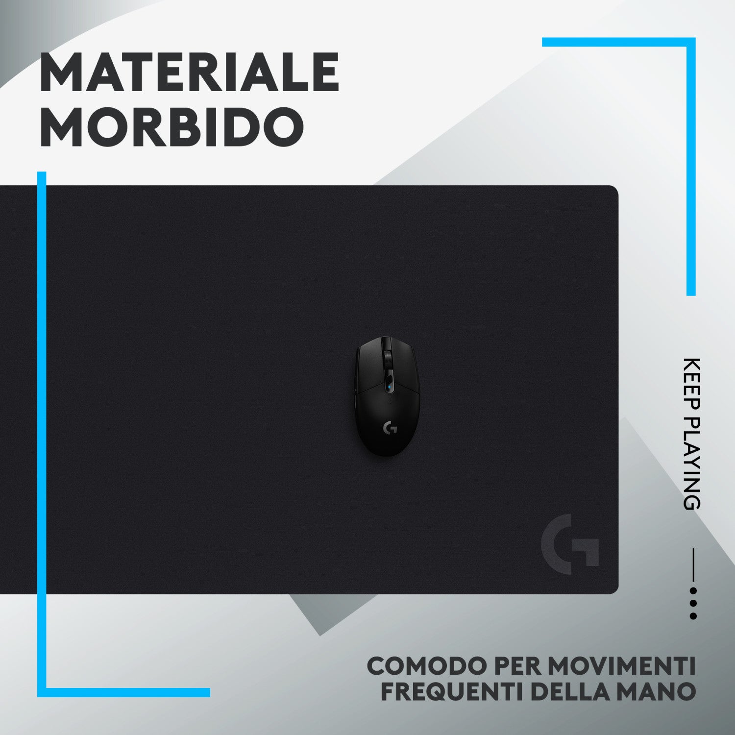 Tappetino Mouse da Gioco da Computer Logitech G 943 000778 G840 Nero