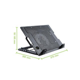 Techly Supporto per notebook fino a 17.3" con sistema di raffreddamento