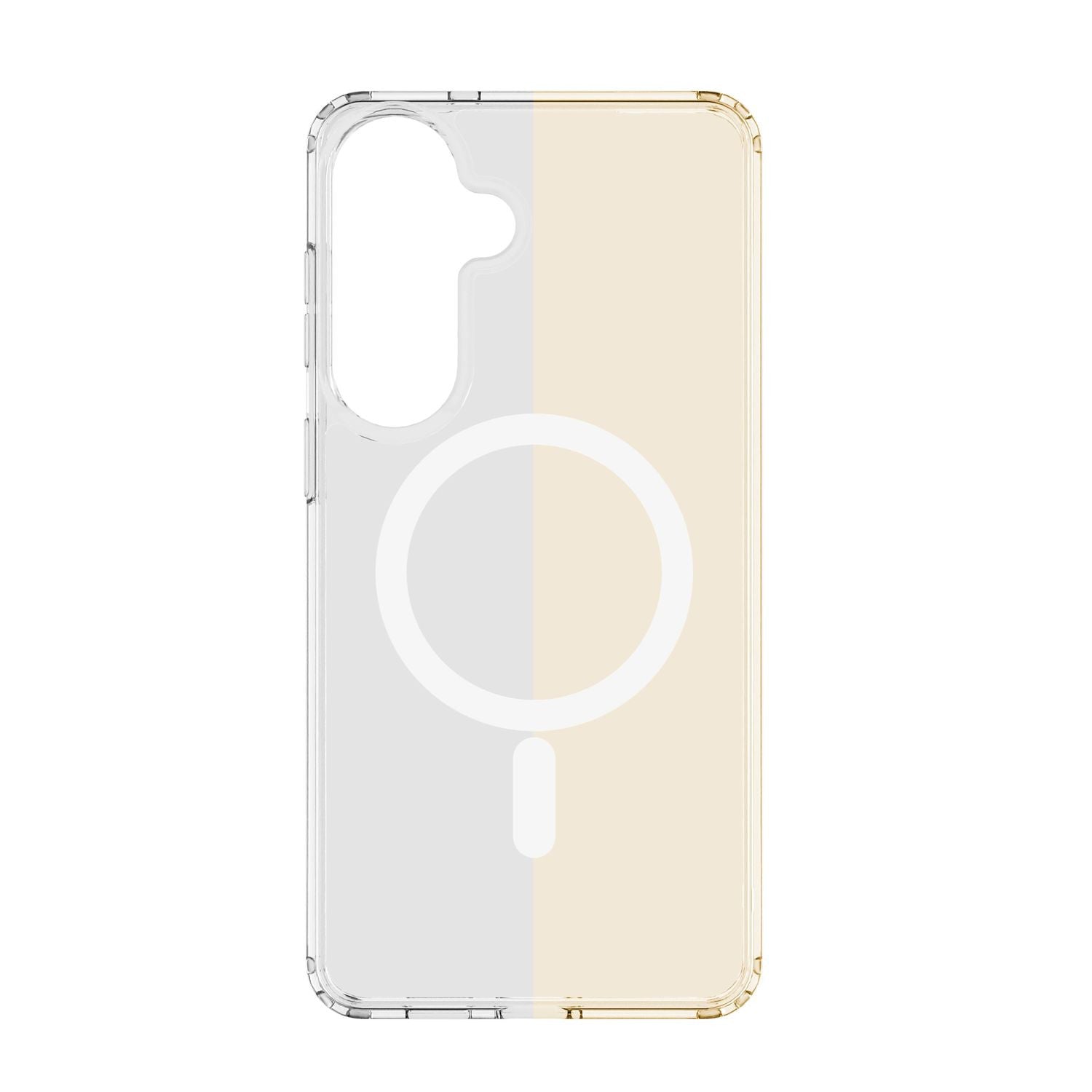Cellularline Clear Mag - Galaxy S26 Custodia trasparente ultra resistente con bordo in gomma, compatibile con ecosistema Qi2 e accessori magnetici, trattata contro l ingiallimento.
