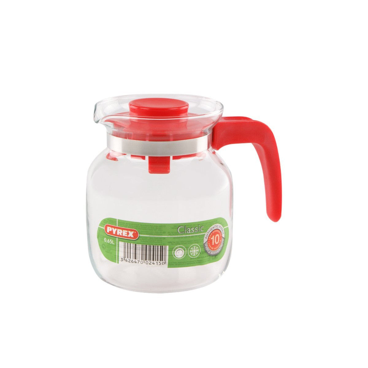 Pyrex Bricco Multiuso in Vetro Borosilicato 0,65 L Rosso