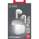 SBS TEEARTWSGOPODSW cuffia e auricolare True Wireless Stereo (TWS) In-ear Musica e Chiamate Bluetooth Bianco