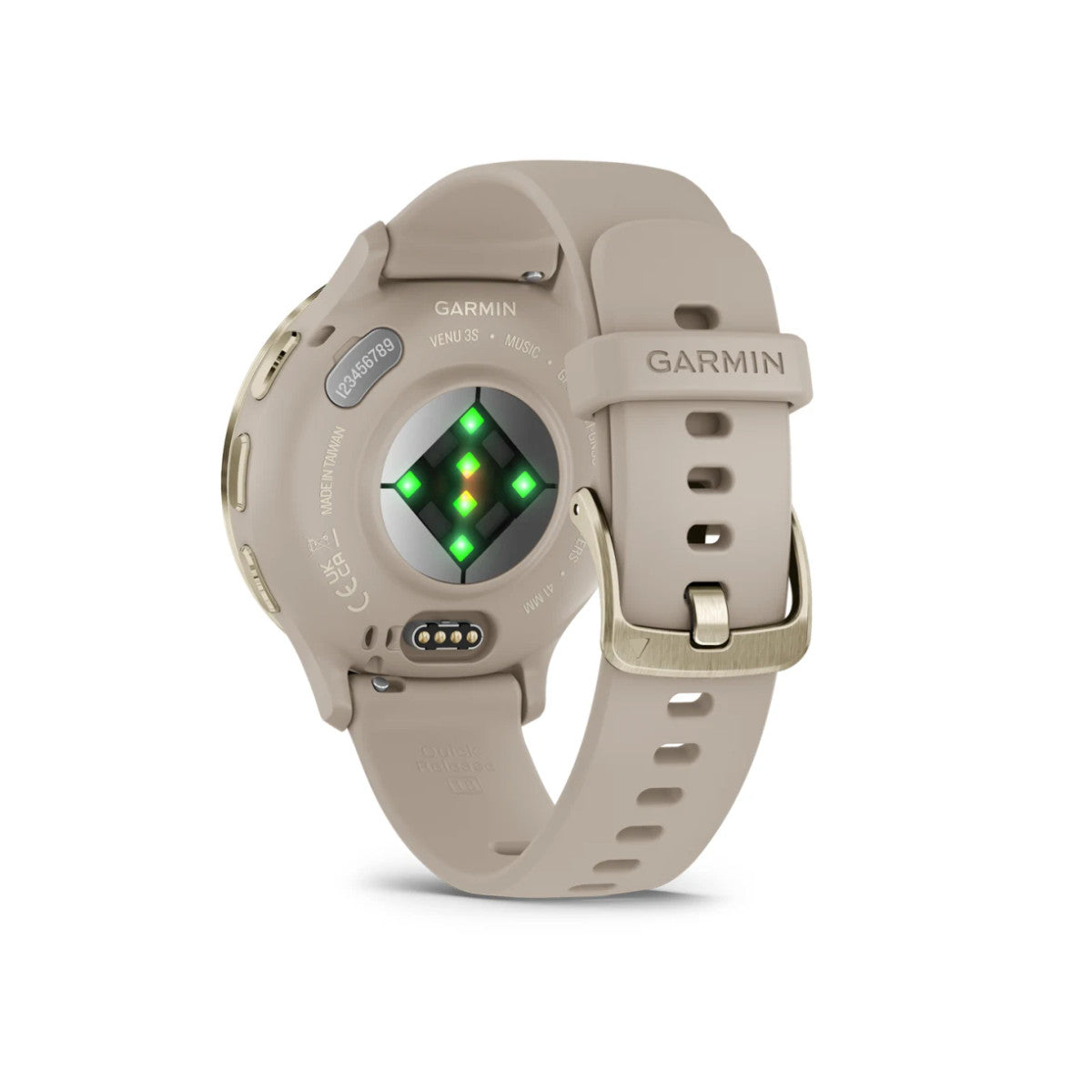 Garmin Venu 3S 3,05 cm (1.2") AMOLED 41 mm Digitale 390 x 390 Pixel Touch screen Oro, Grigio Wi-Fi GPS (satellitare)