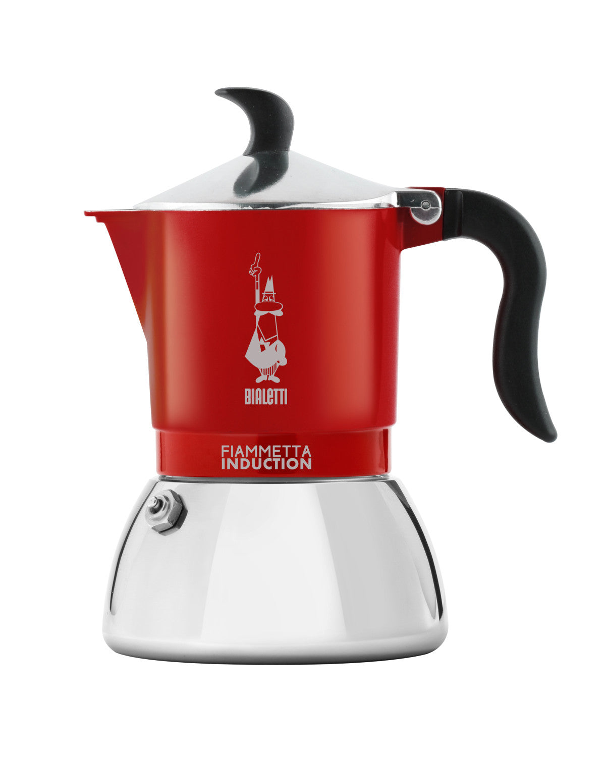 Bialetti 0007144 caffettiera manuale Moka 0,18 L Nero, Metallico, Rosso