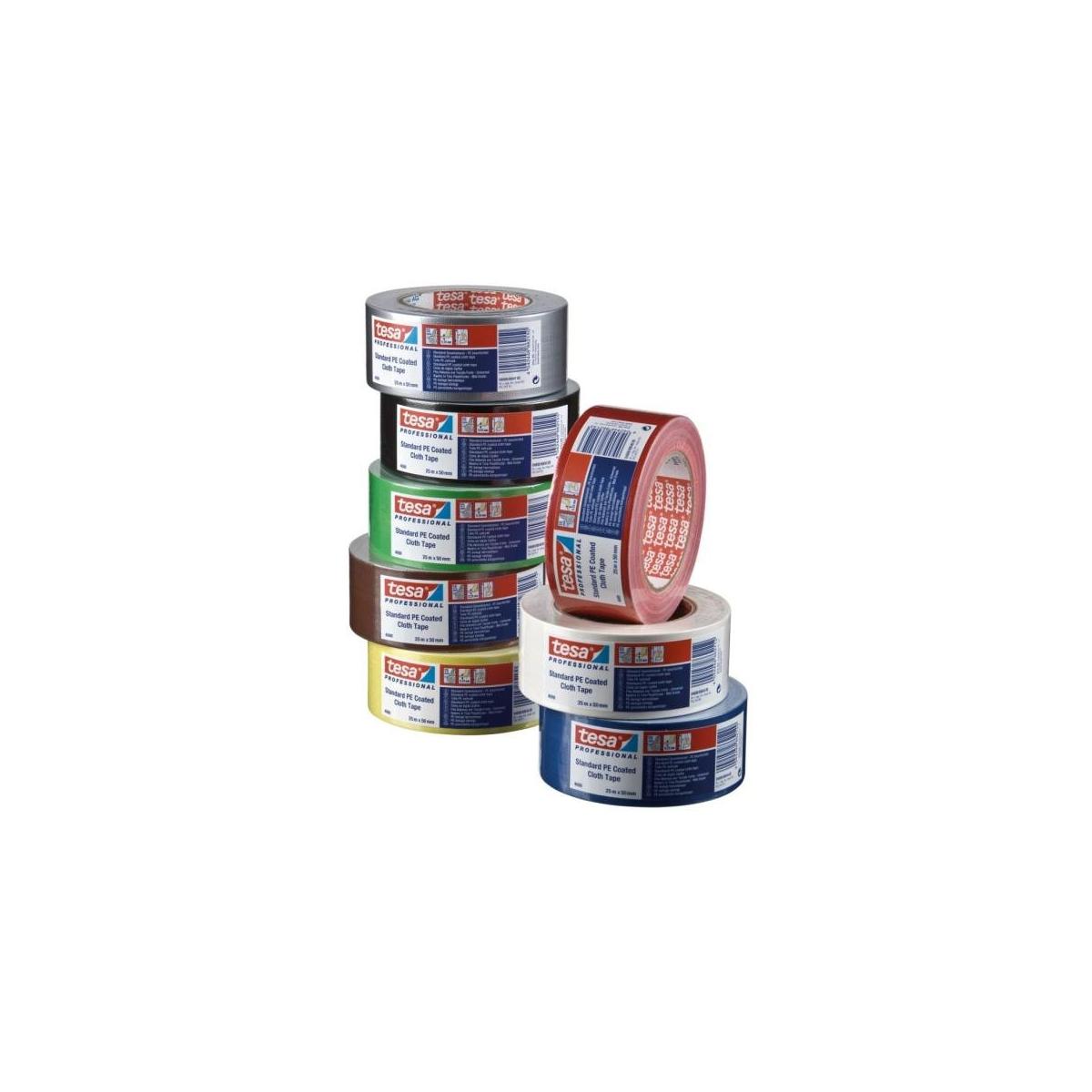 TESA Nastro adesivo in tela plastificata 50mm x 25m Bianco