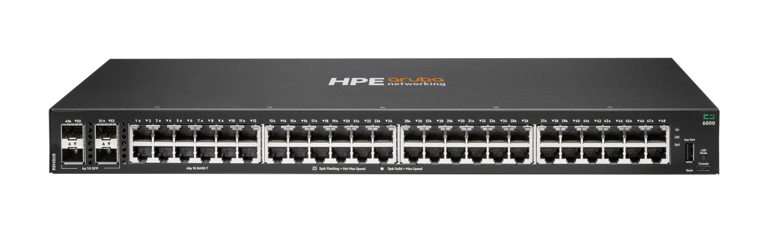 HPE Aruba Networking CX 6000 48p 10M/100M/1G 4p SFP 1G Switch