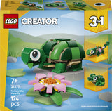 Set costruzioni LEGO 31377 CREATOR 3 IN 1 Tartaruga con fiore di ninfe