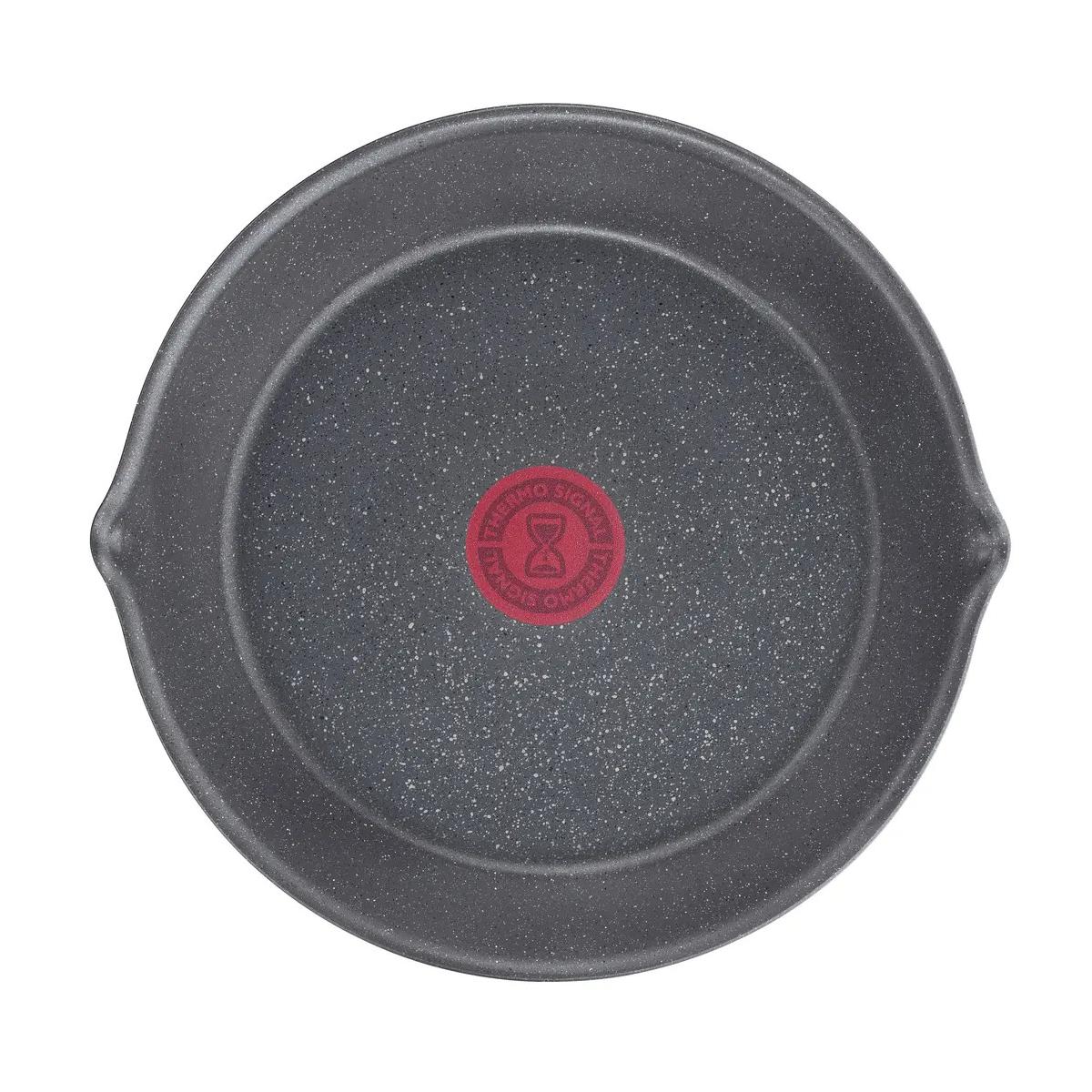 Lagostina Ingenio Mineralis Green Padella Multiuso Ø 26 cm, Padella in Alluminio 100 Riciclato, per Gas, Forno e Induzione, con Indicatore di Cottura, Utilizzabile con Manico Amovibile