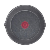 Lagostina Ingenio Mineralis Green Padella Multiuso Ø 26 cm, Padella in Alluminio 100 Riciclato, per Gas, Forno e Induzione, con Indicatore di Cottura, Utilizzabile con Manico Amovibile