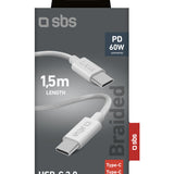 SBS TECABLETISSUE2G cavo USB 2 m USB C Grigio
