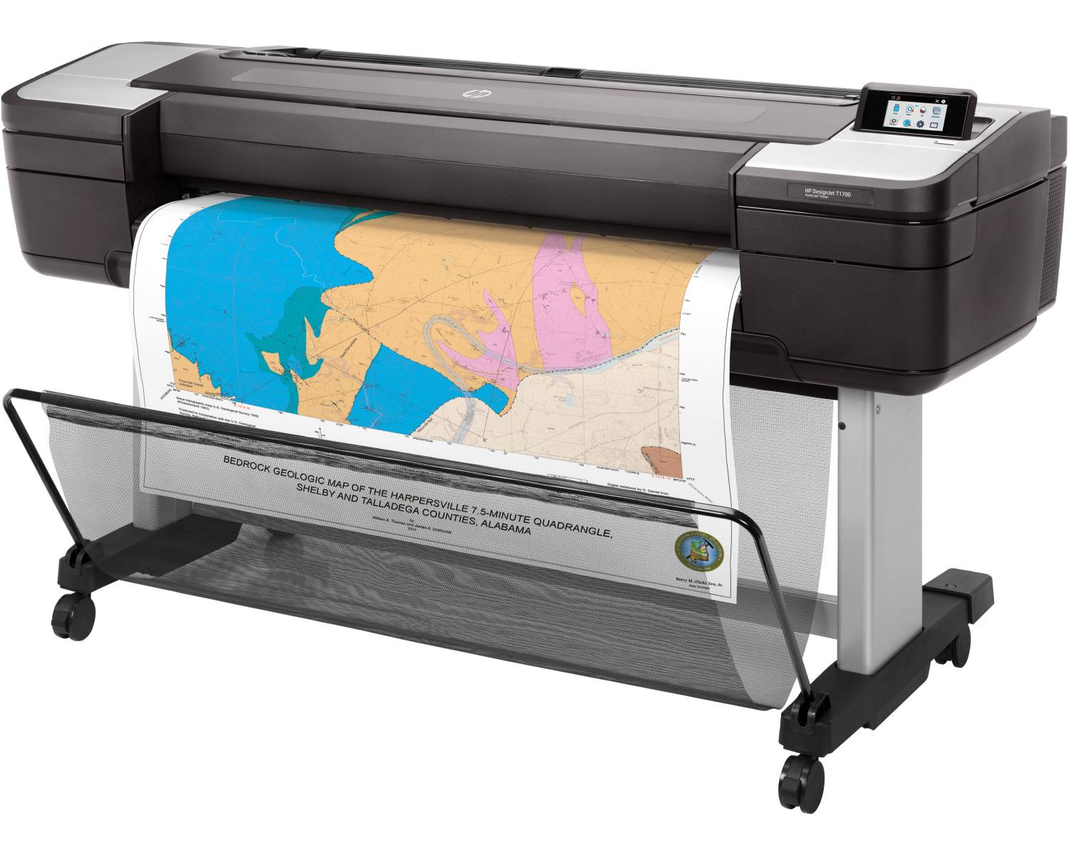 HP 1VD88A Designjet T1700dr 44 Stampante Grandi Formati Getto d'Inchiostro a Colori 2400x1200 DPI 1118x1676 mm Nero