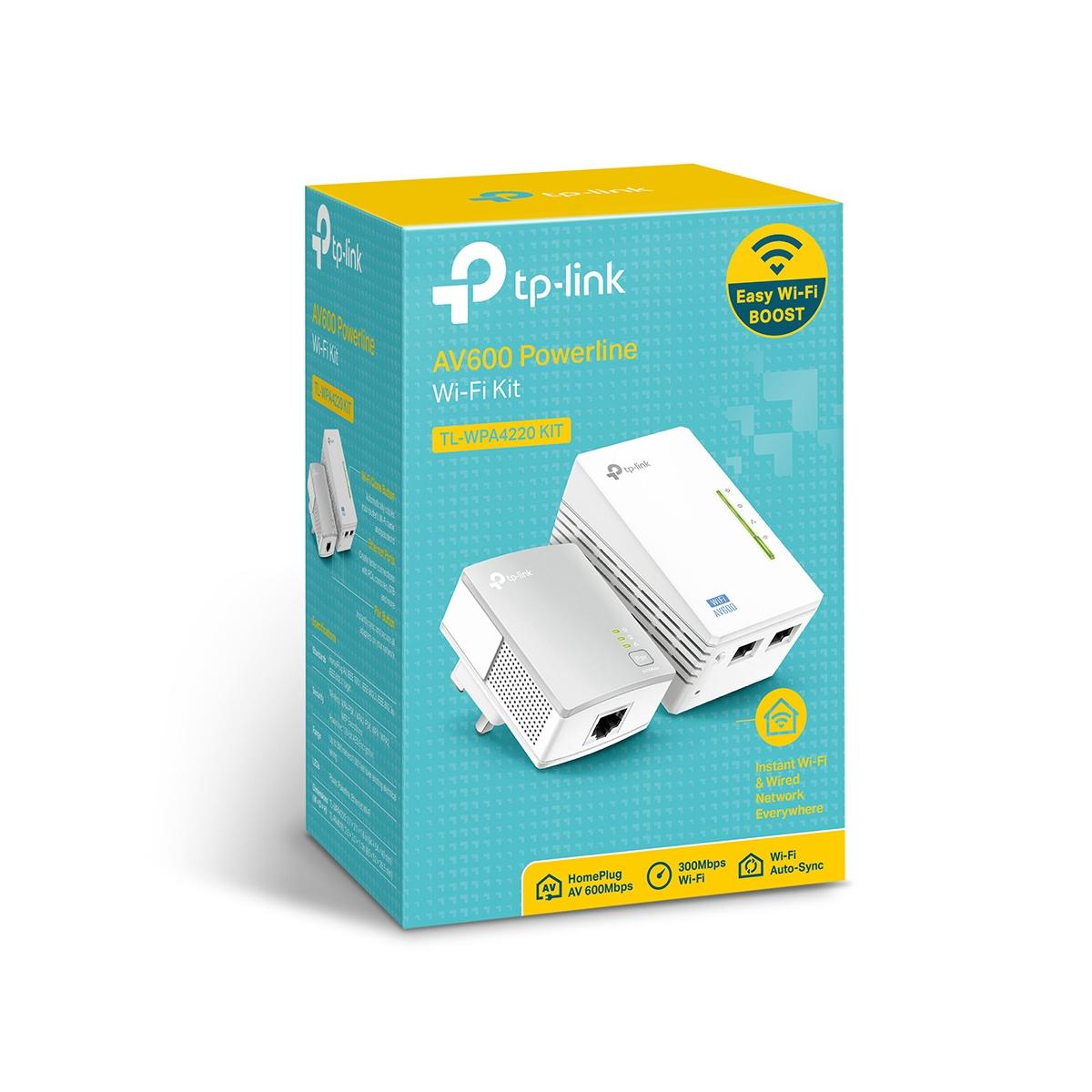 TP-Link TL-WPA4220 KIT 600 Mbit/s Collegamento ethernet LAN Wi-Fi Bianco 2 pz