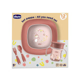 Chicco Set Piatti Ciotola E Piatto Piano 12M Rosa 2 Pezzi