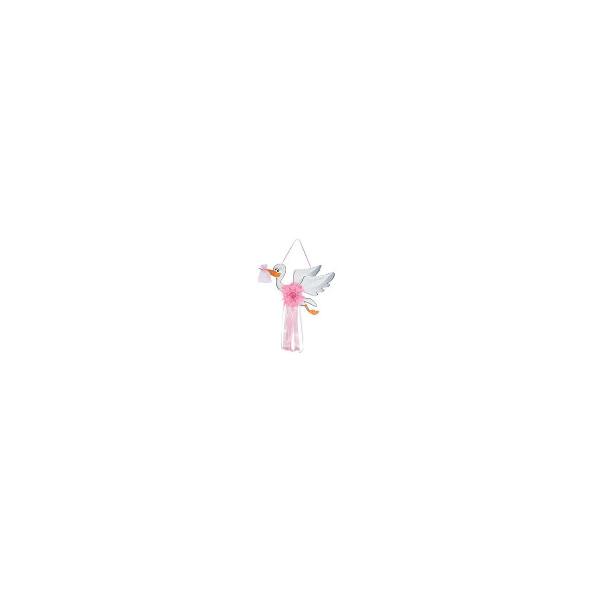 Baby Idea Fiocco Nascita Cicogna Intermedia Rosa