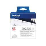 Brother DK-22214 nastro per etichettatrice Nero su bianco