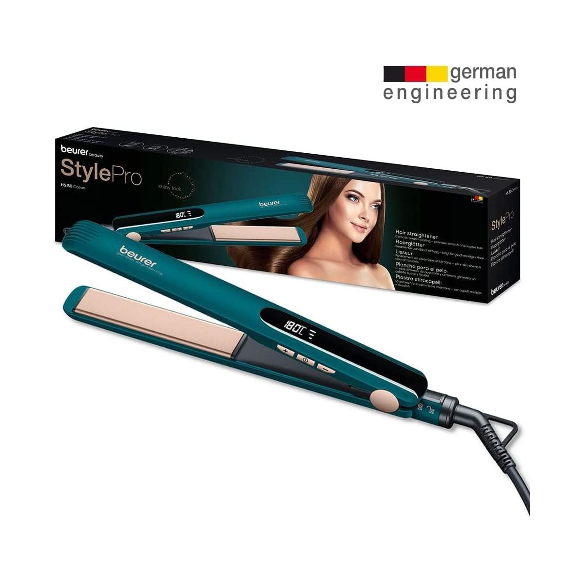 Beurer HS 50 Piastra per capelli Caldo Blu