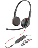 HP 8X229AA Cuffie Cablato a Padiglione Ufficio USB tipo-C Nero