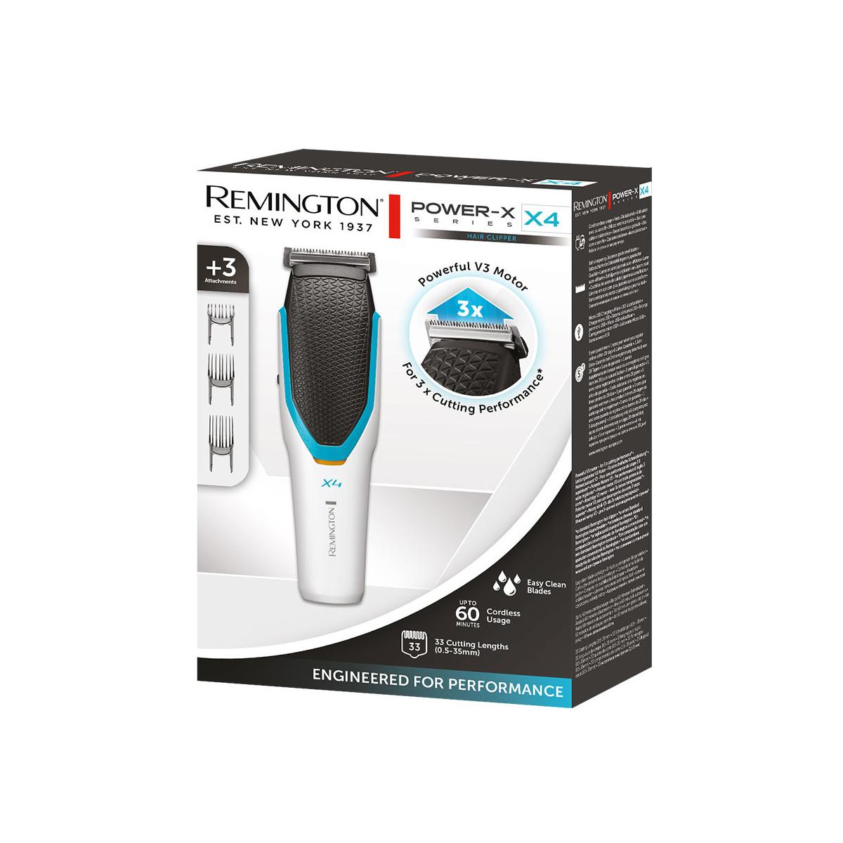 Remington HC4000 Tagliacapelli Professionale Acciaio Inox Nero Bianco