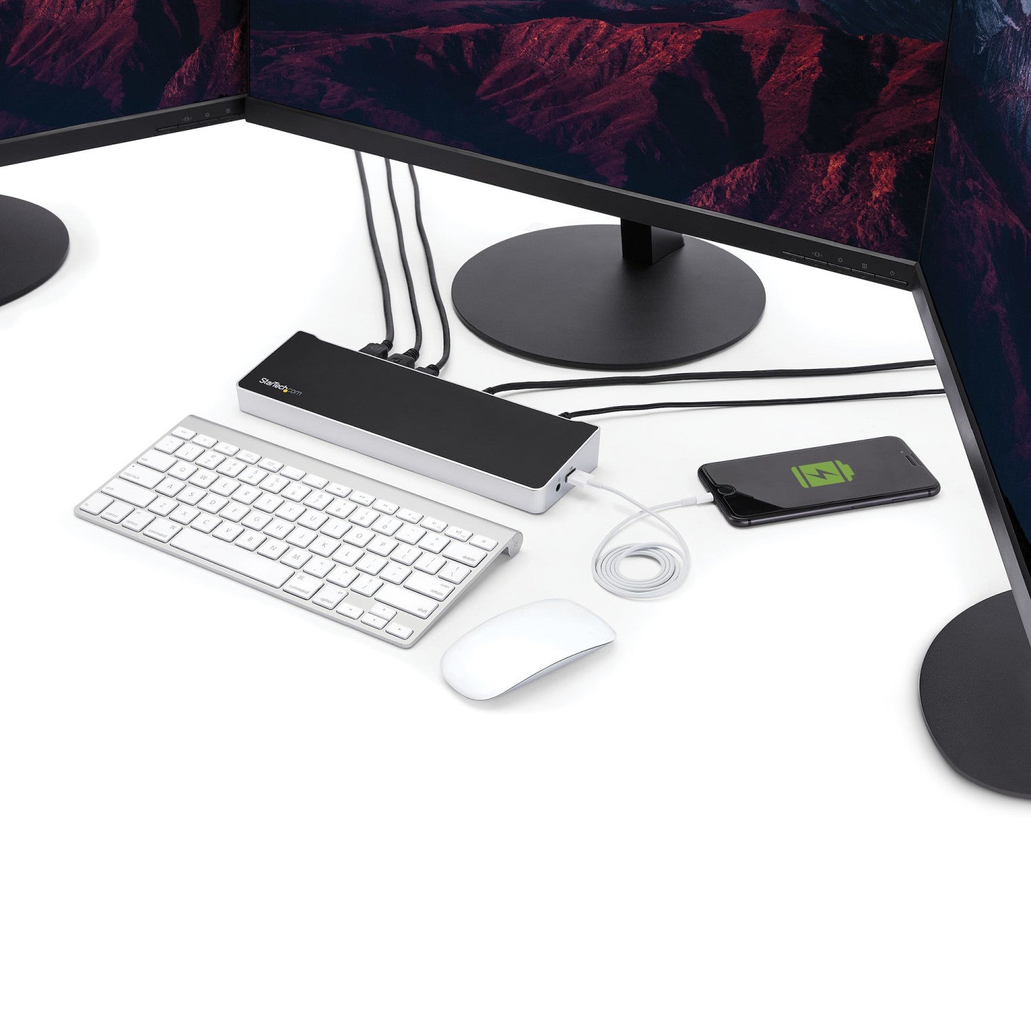 StarTech.com Docking Station USB-C per triplo monitor UHD 4K, Mac e Windows, Dock USB C a HDMI e DisplayPort, Hub a 5 porte USB 3.0 - PD 60W