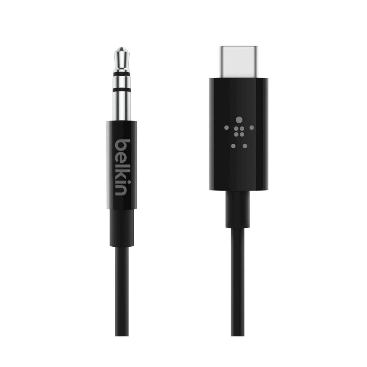 Belkin RockStar 3.5mm Audio Cable with USB-C Connector cavo audio USB C Nero