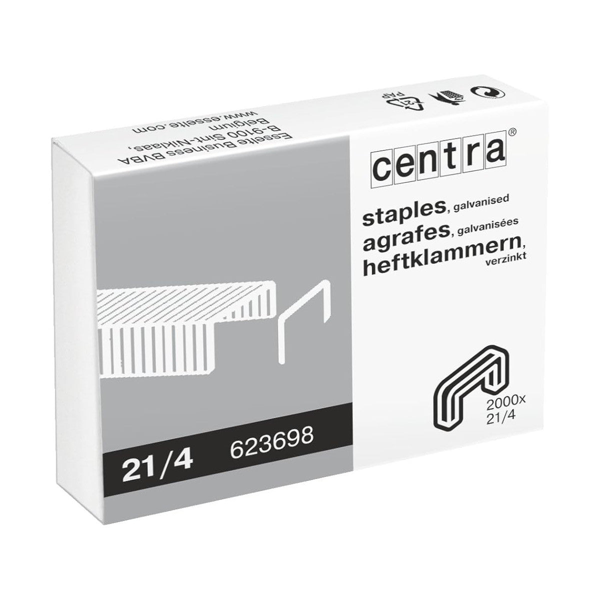 Esselte Punti Per Cucitrici Centra 21 21/4 Mm Passo 6 Conf. Da 2000