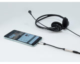 Equip 133474 cavo per cellulare Nero, Argento 0,15 m USB-C 3,5 mm