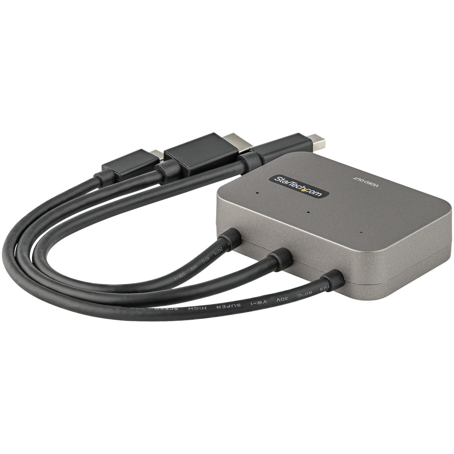 StarTech.com CDPHDMDP2HD cavo e adattatore video 0,27 m HDMI USB HDMI Mini DisplayPort USB Type-C Nero, Argento