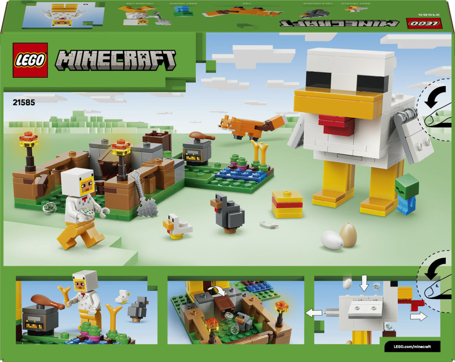 LEGO Minecraft Fattoria di Galline 21585 Set da Costruzione 233 Pezzi per Bambini 7 Anni