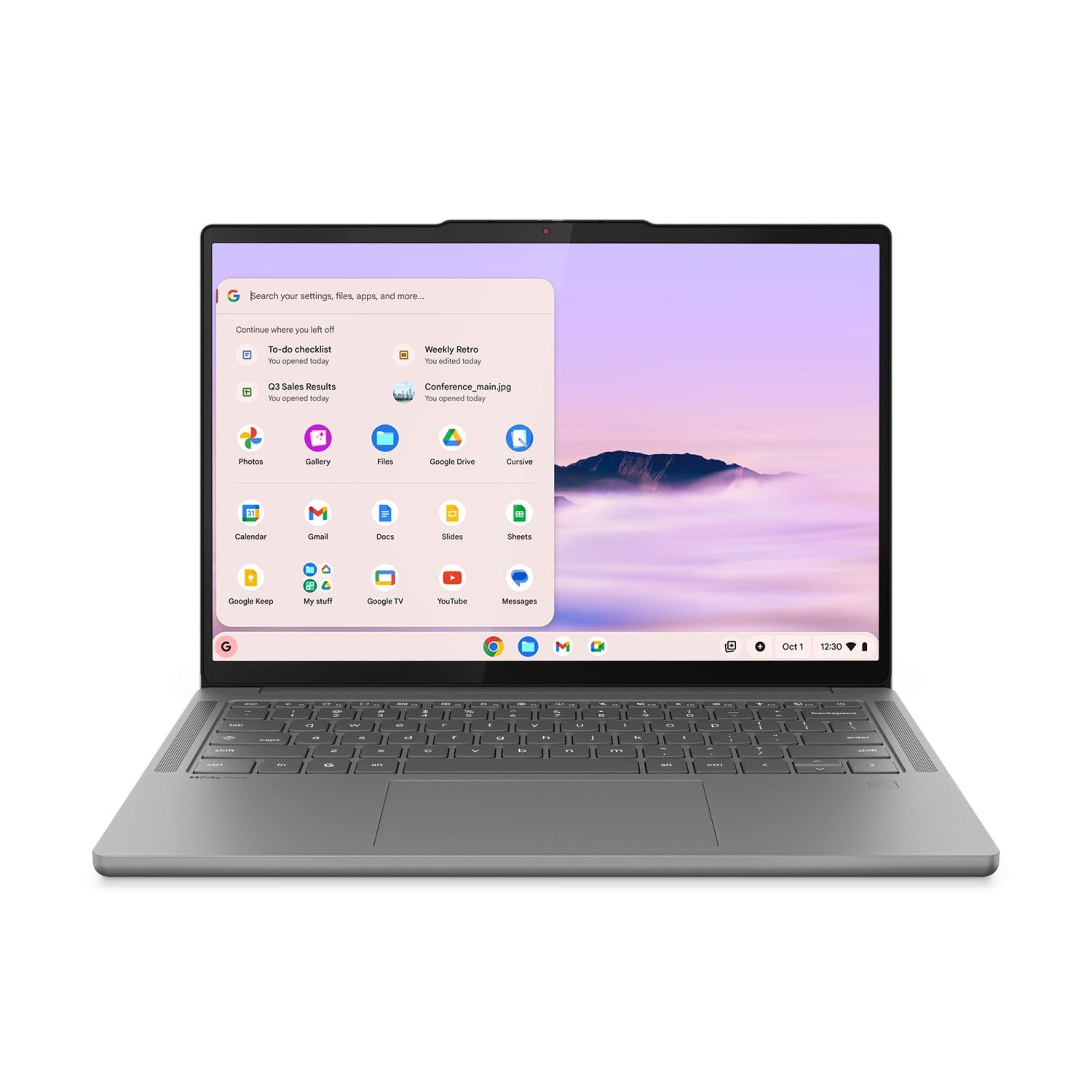 Lenovo Chrome 14M9610 MediaTek Kompanio Kompanio Ultra 910 Computer portatile 35,6 cm (14") Touch screen WUXGA 16 GB 256 GB UFS Wi-Fi 7 (802.11be) ChromeOS Grigio Italiano