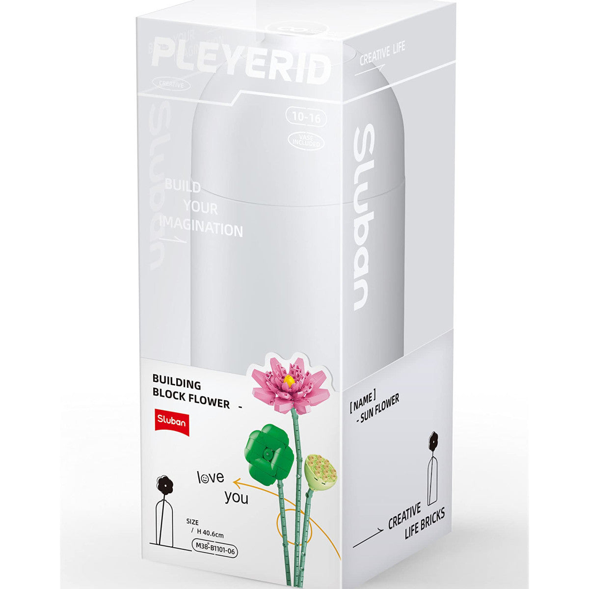 Sluban Fiore Di Loto Con Vaso M38-B1101-06 - 254 Pezzi