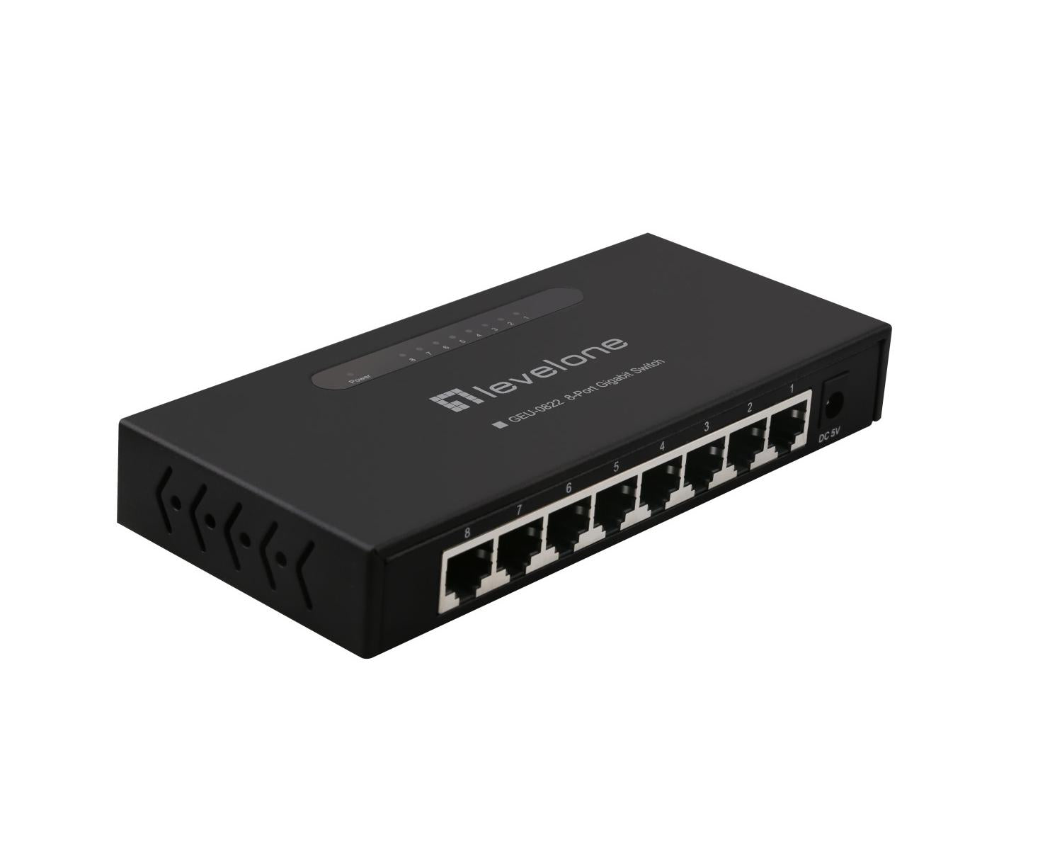 LevelOne GEU-0822 switch di rete Non gestito Gigabit Ethernet (10/100/1000) Nero