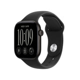 Apple Watch Series 12 GPS, cassa 42 mm in alluminio nero con cinturino Sport nero - S/M