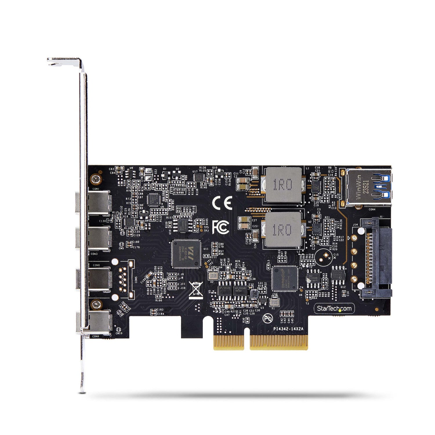 StarTech.com Scheda di Espansione PCIe USB a 5 porte, USB 3.2 10Gbps, scheda PCI Express con 4 porte USB-C, 1 porta interna USB-A, scheda controller PCIe USB, Windows/macOS/Linux
