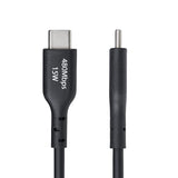 StarTech.com Cavo di ricarica USB-A a USB-C da 15cm, Cavetto di ricarica e sincronizzazione USB 2.0 3A, rivestimento in TPE - Nero