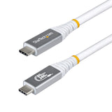 StarTech.com Cavo USB4 da 1,5 m, Cavo USB-C Certificato USB-IF, 80Gbps, PD240W, 8K120Hz / 4K240Hz DP2.1 DP80, Cavetto Tipo-C Compatibile Thunderbolt 4; Bianco
