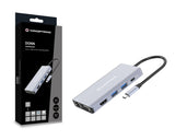 Conceptronic DONN20G Cablato USB 3.2 Gen 1 (3.1 Gen 1) Type-C Grigio