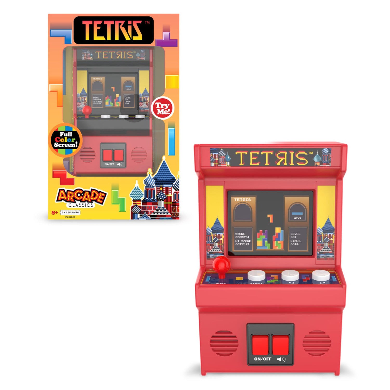 Arcade Classics Mini Tetris Arcade Game Machine Retro Con Schermo TFT A Colori