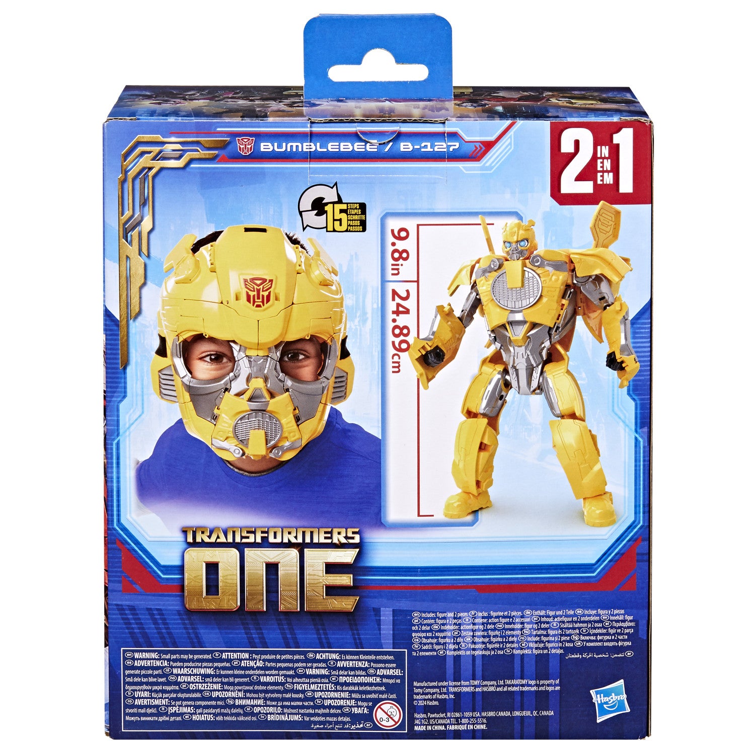 Transformers Maschera Bumblebee 2 in 1, action figure e maschera 2 in 1 di Bumblebee B-127