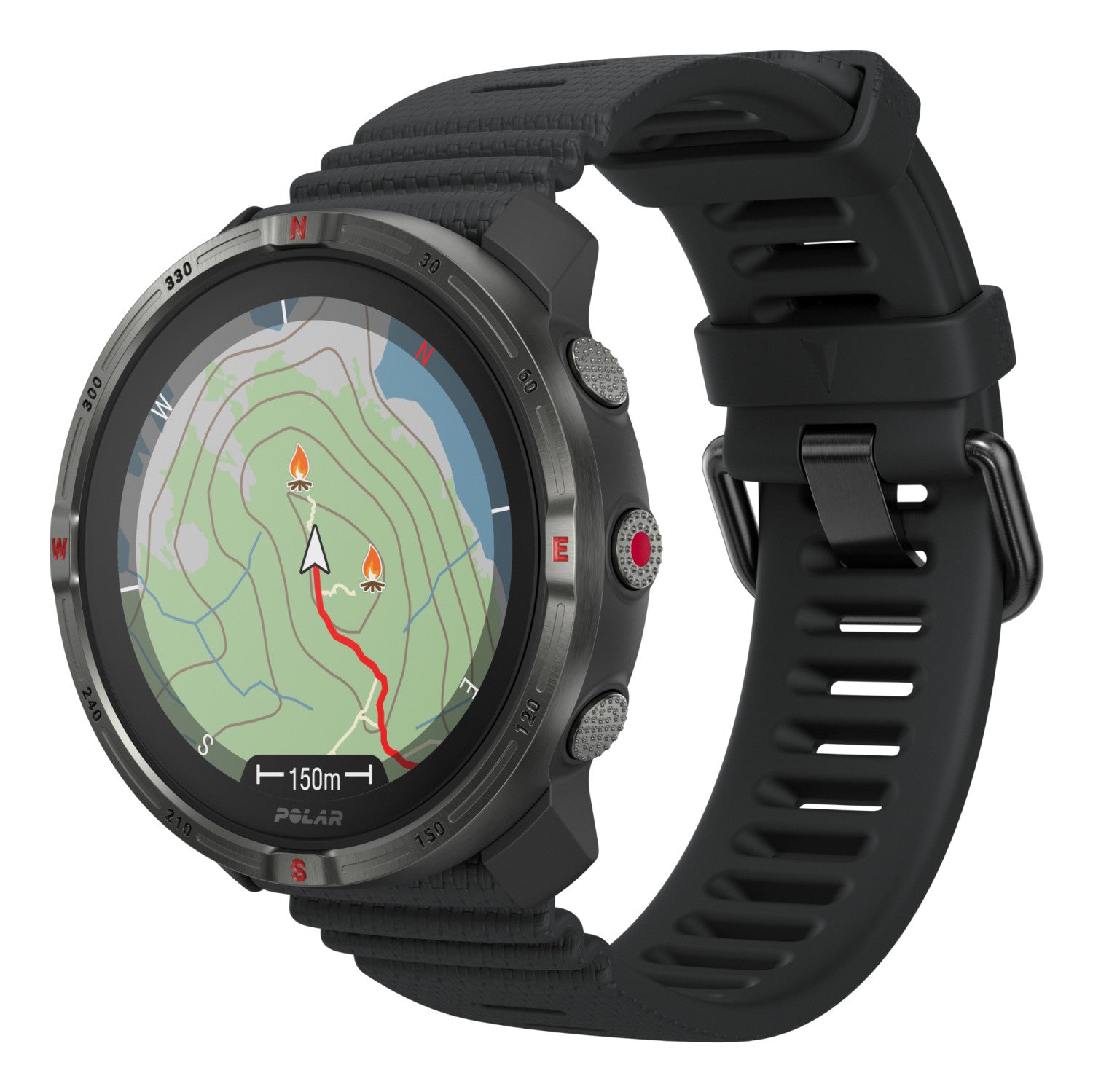 Polar Grit X2 3,25 cm (1.28") AMOLED 44.7 mm Digitale 416 x 416 Pixel Touch screen Nero GPS (satellitare)