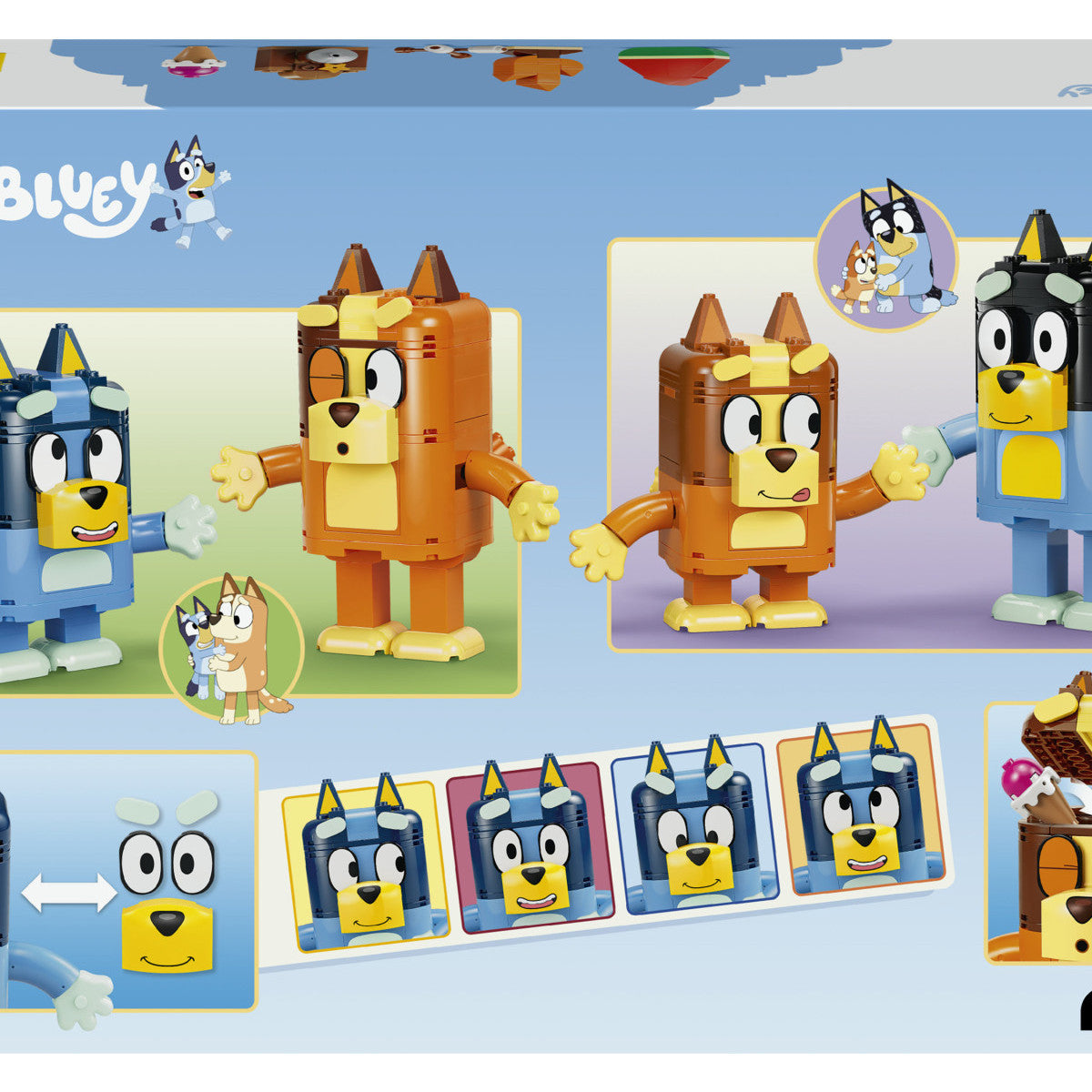 LEGO Bluey 11217 Famiglia Bluey in Mattoncini, 4 Personaggi e Accessori, 466 Pezzi, Età 5