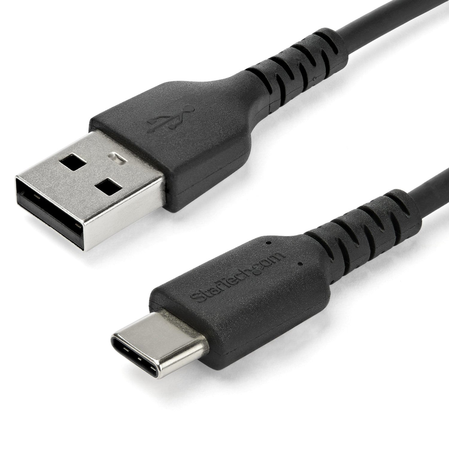 StarTech.com Cavo di Ricarica USB-A a USB-C da 2m - Resistente Cavetto USB-C di Ricarica Veloce e Sync da USB 2.0 a USB Type C 3A - Rivestimento in TPE e Fibra Aramidica M/M Nero - Samsung S10, Ipad Pro, Pixel