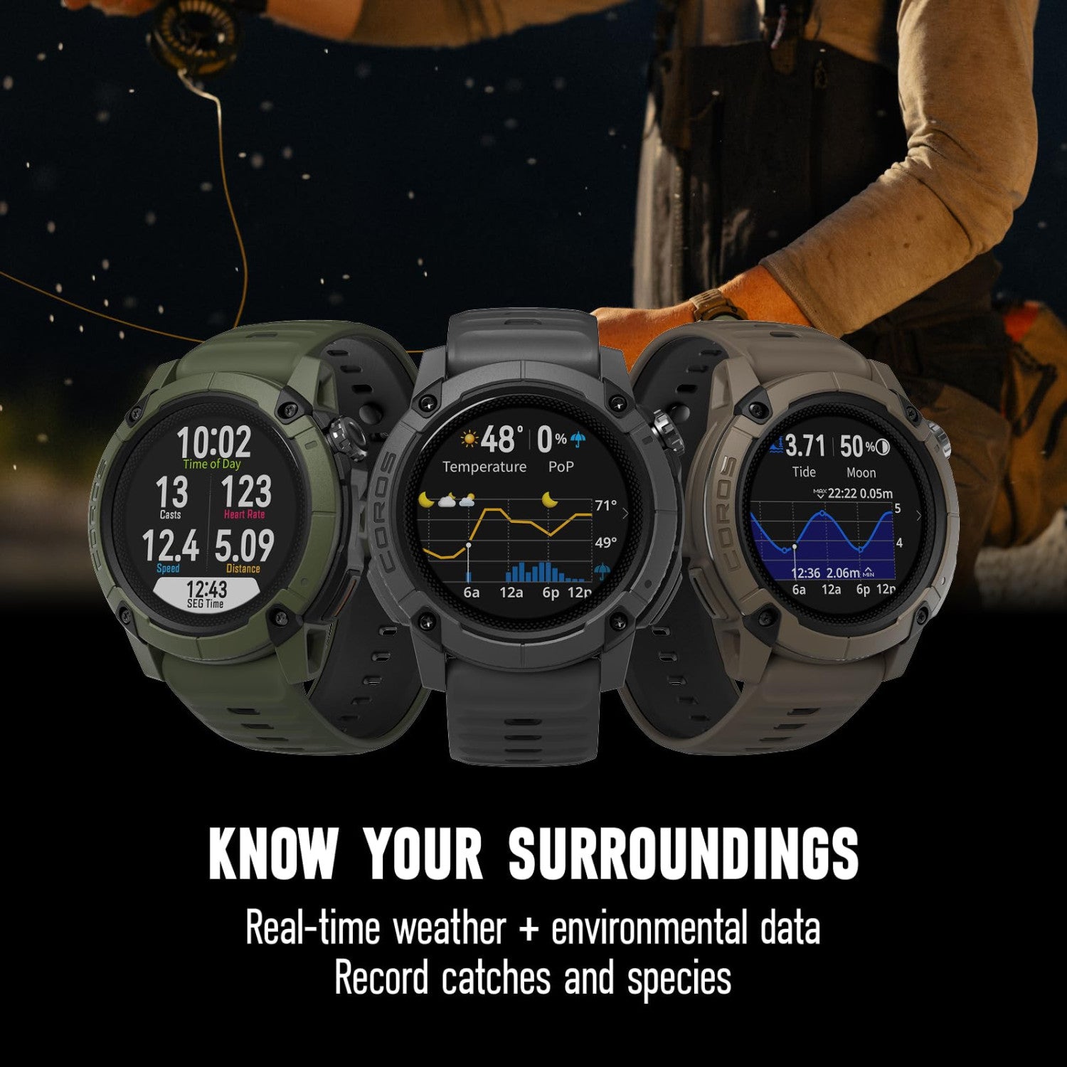 COROS Nomad Orologio GPS Sportivo con Mappe Precaricate, Batteria 22 Giorni, Navigazione Passo-Passo - Nero