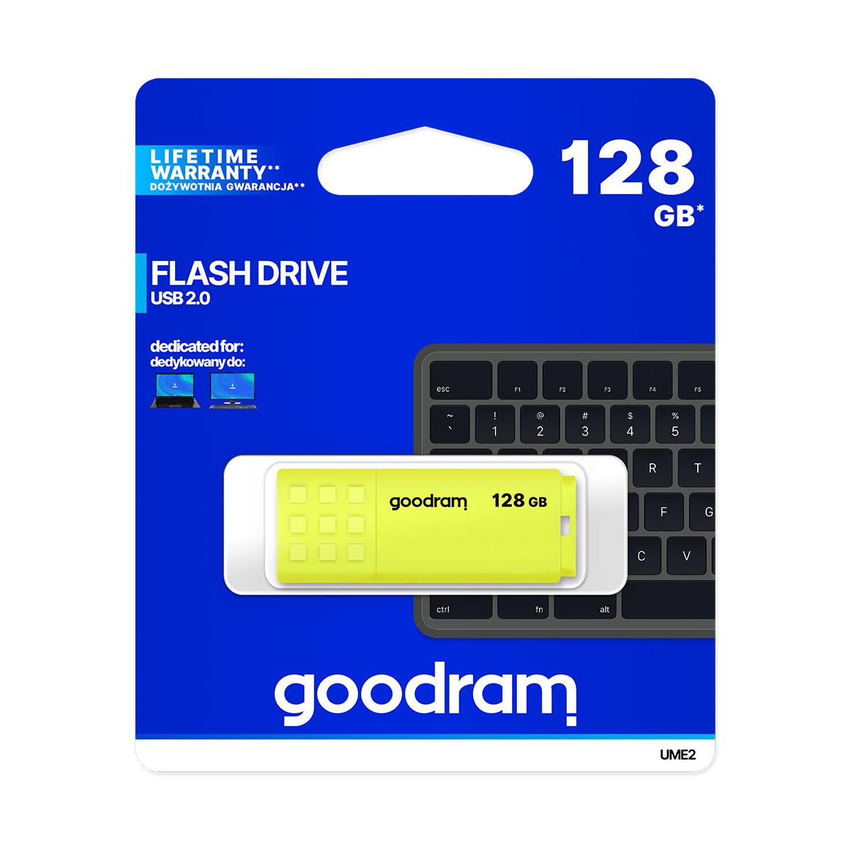 Goodram UME2 unità flash USB 128 GB USB tipo A 2.0 Giallo