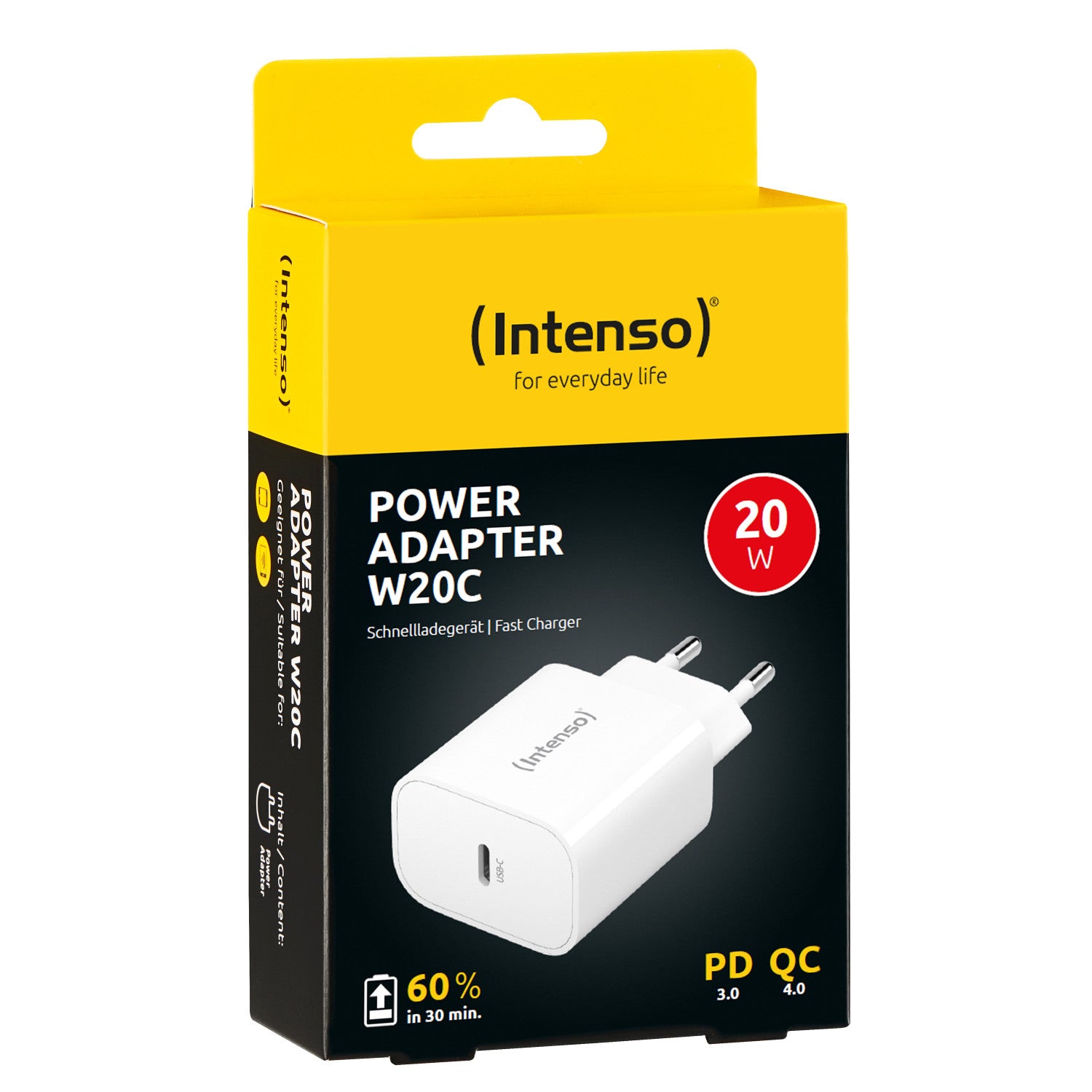 Intenso POWER ADAPTER USB-C/7802012 Universale Bianco AC Ricarica rapida Interno