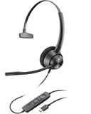 POLY Cuffie monoaurali EncorePro 310 USB C TAA