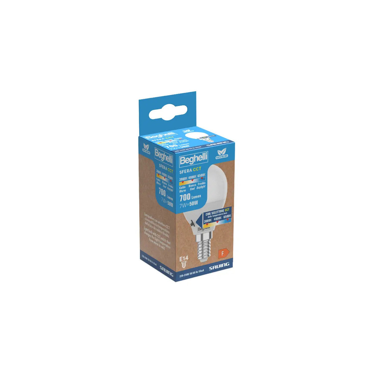 Beghelli 58134 lampada LED 4000 K 7 W E14 F