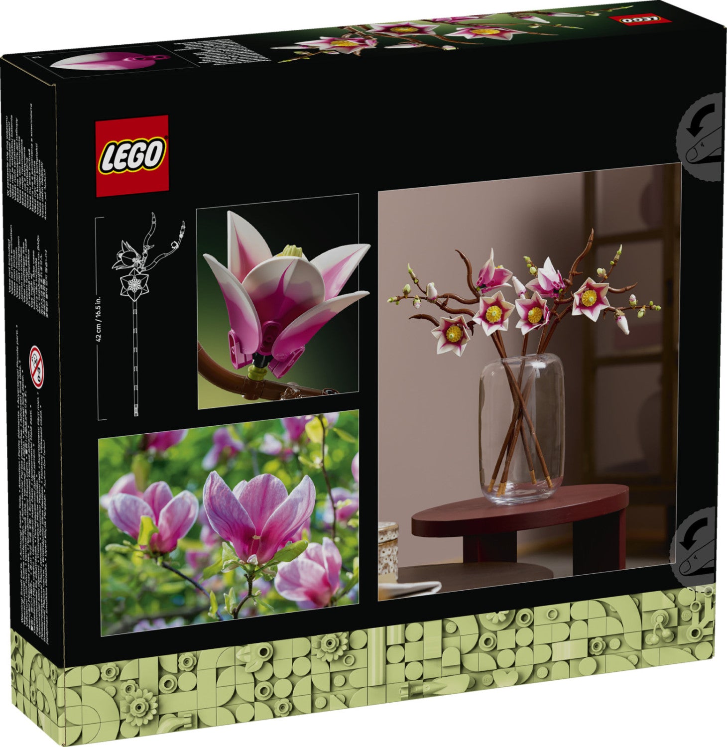 LEGO Botanicals 11510 Rametti di Magnolia Set da Costruzione per Adulti 435 Pezzi
