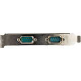 StarTech.com Scheda Seriale PCI Express con 2 Porte - Controller PCIe RS232 - 16950 UART - Scheda Seriale di Espansione DB9 a Profilo Basso - Compatibile Windows e Linux
