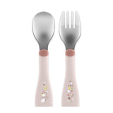Chicco 00016102150000 posata per bambino Set di posate per bambini Rosa Acciaio inox